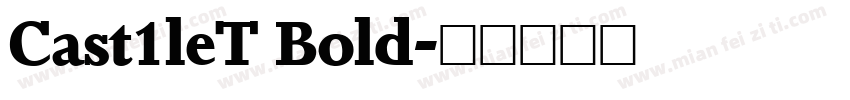 Cast1leT Bold字体转换
